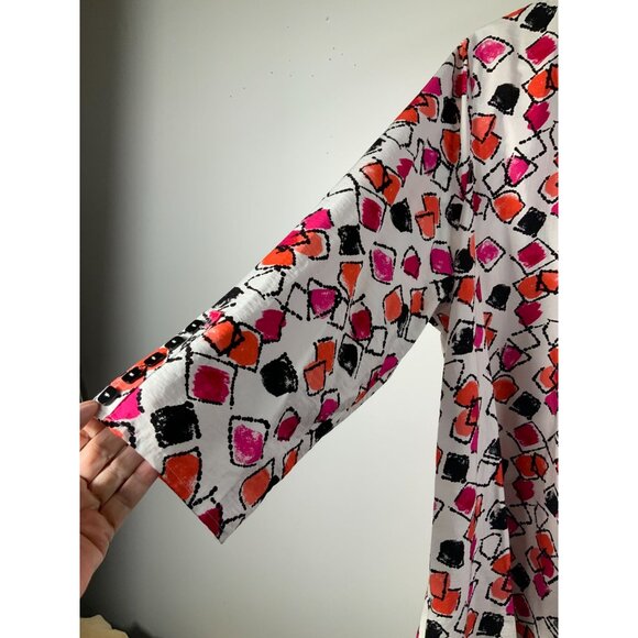 Womens Multiples‎ Art to Wear Button Lagenlook Tunic 2X Geometric - Picture 5 of 10